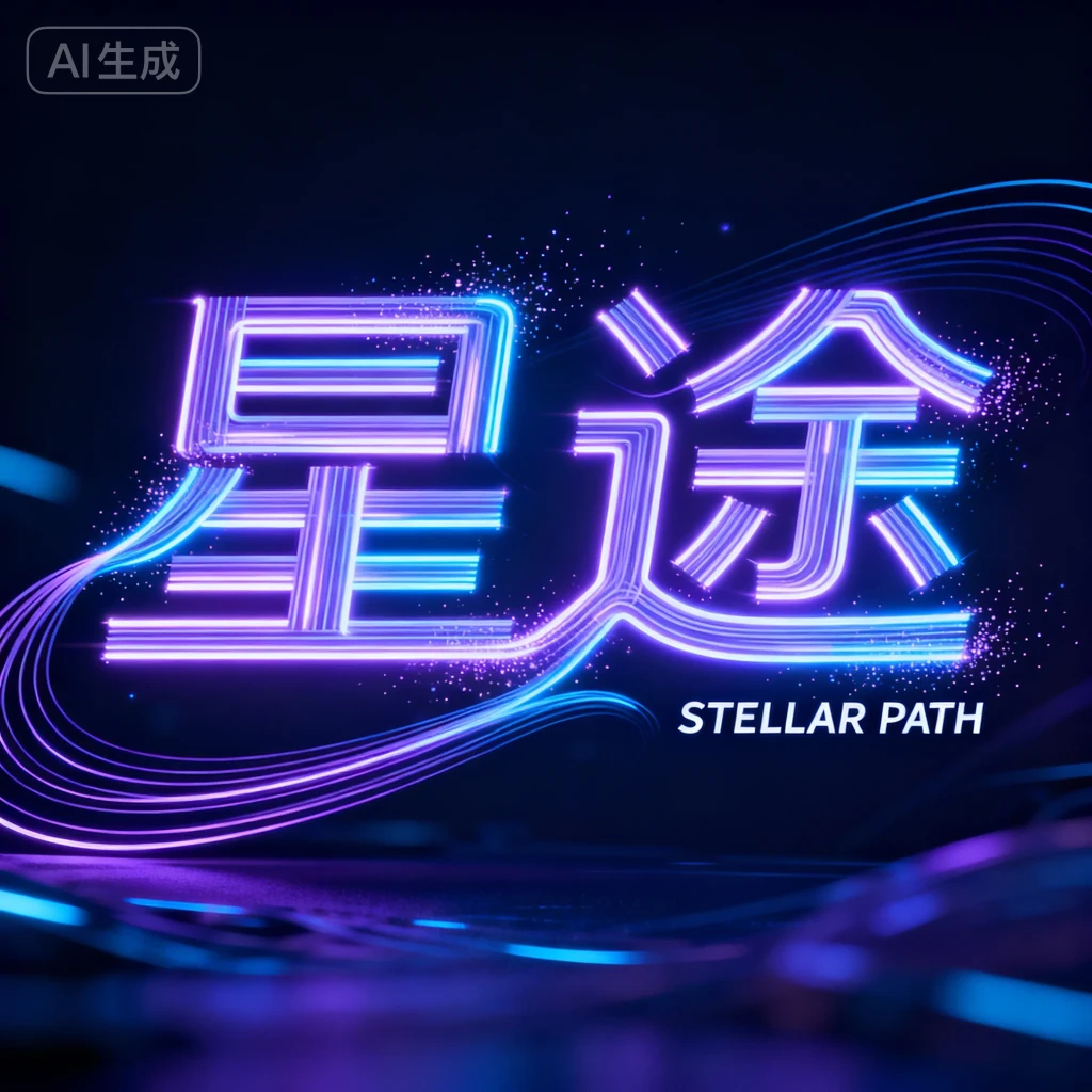 Artistic Typography Stellar Path