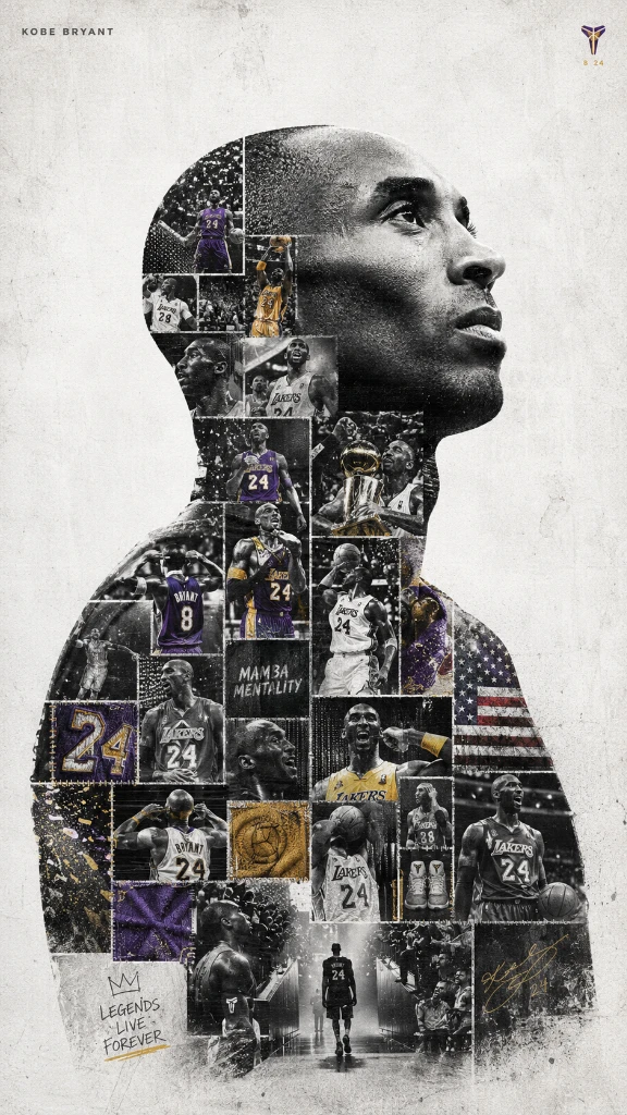 Kobe Bryant Double Exposure Photo Grid