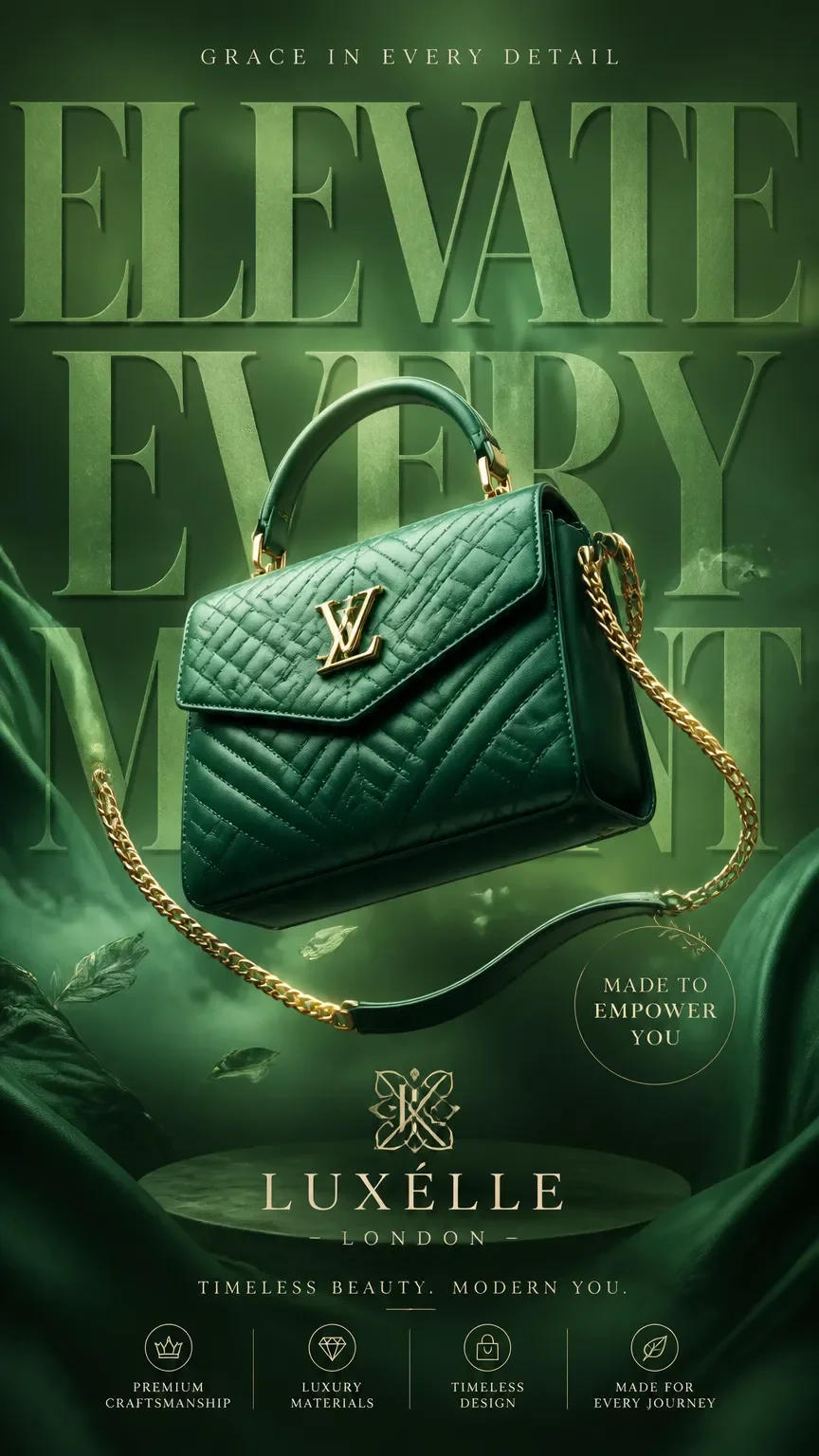 Luxury Product Advertisement Of Hand Bag For Girls