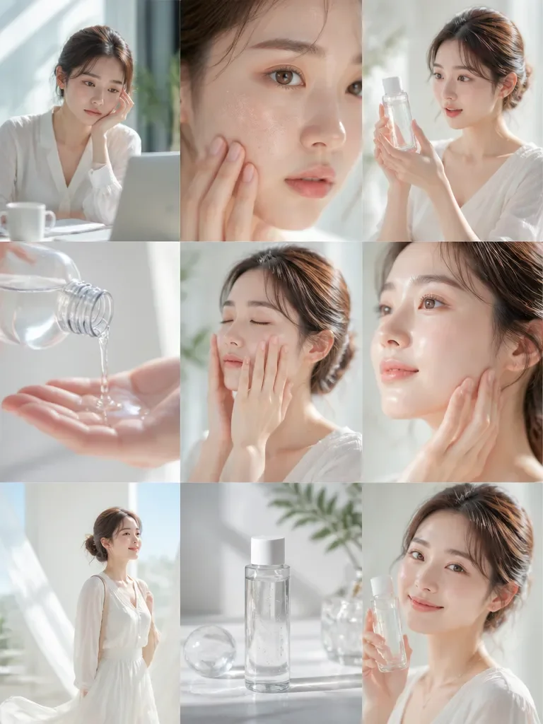 Skincare Ad Storyboard Nine-Grid