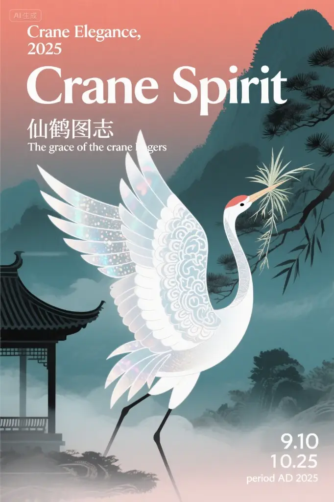 仙鹤图志插画