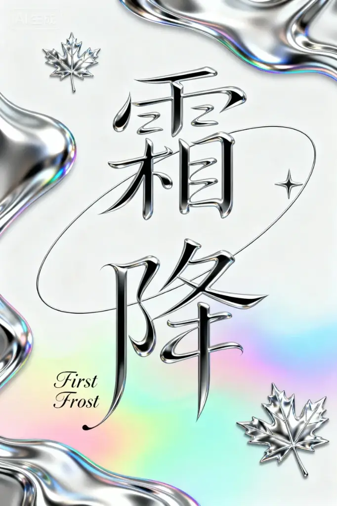酸性海报“霜降”