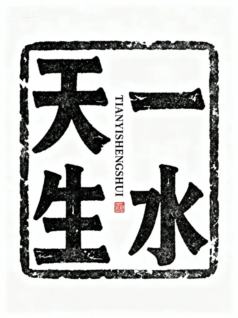 AI字体-天一生水