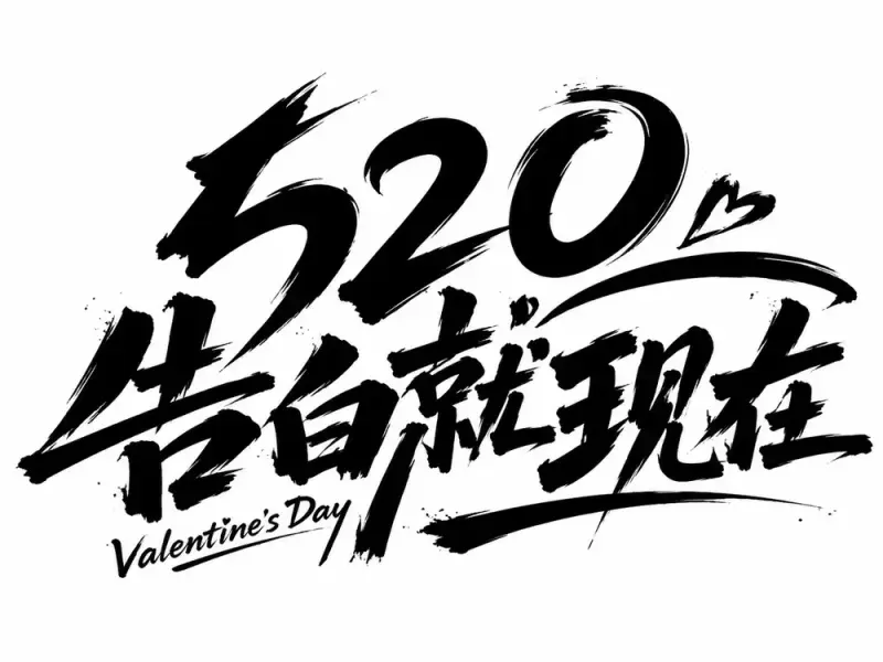 520告白字体设计