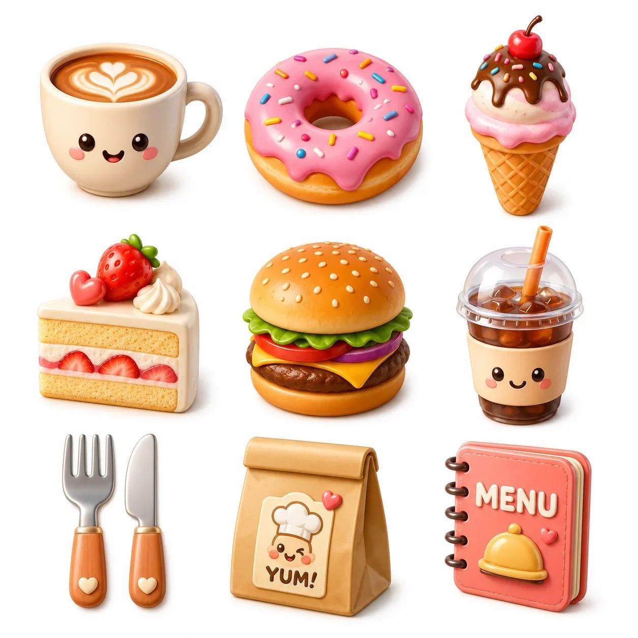 Cute Food & Drink Icons