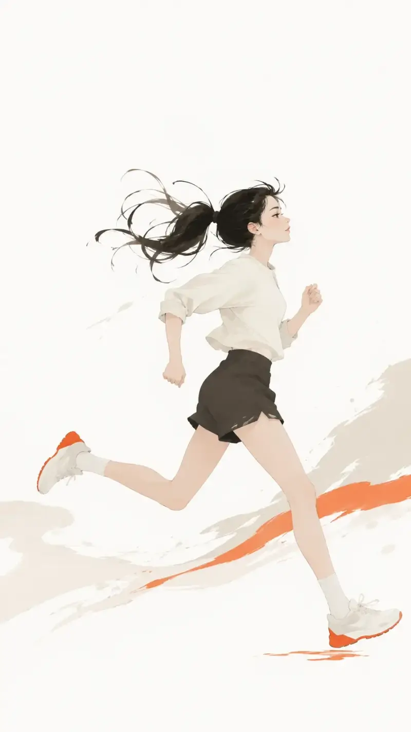 一张极简主义现代杂志风格插画
