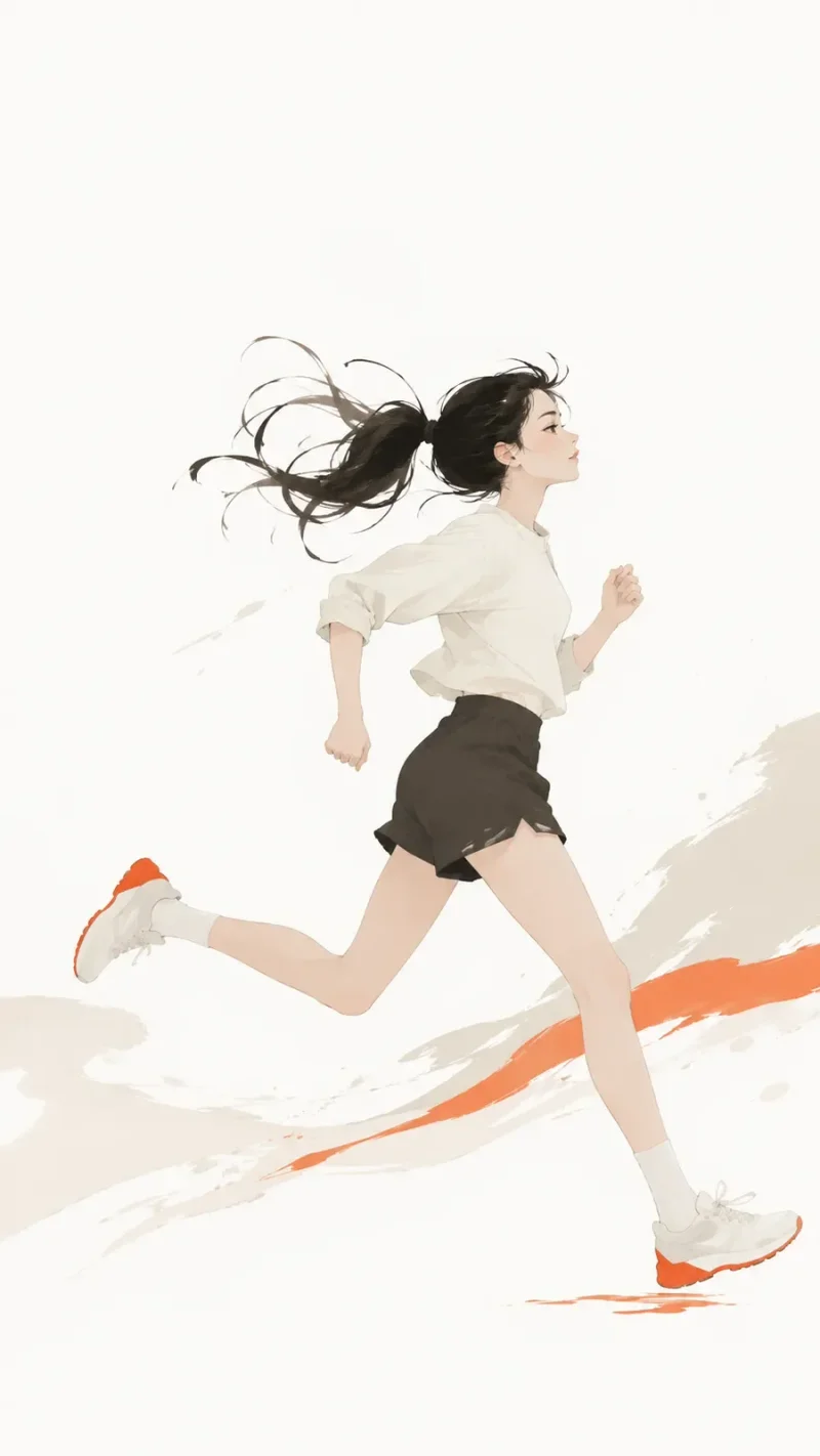 一张极简主义现代杂志风格插画